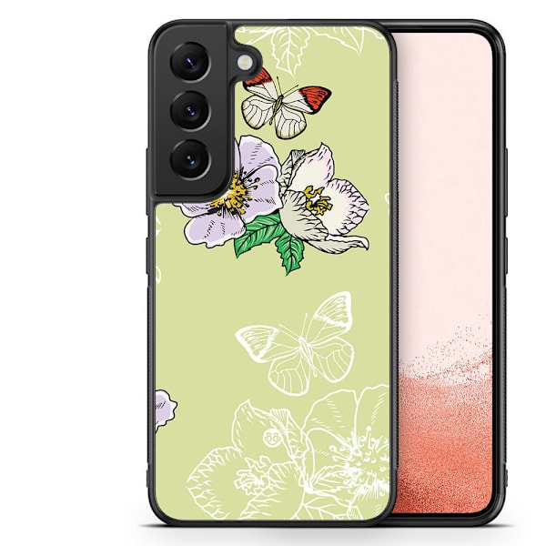 Bjornberry Skal Samsung Galaxy S22 Plus 5G -Fjärilsblomma