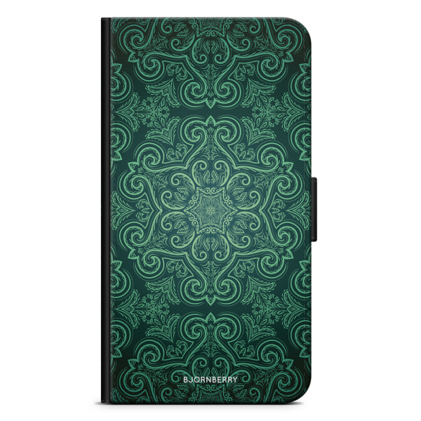 Bjornberry Plånboksfodral OnePlus 9 Pro - Grön Retromönster