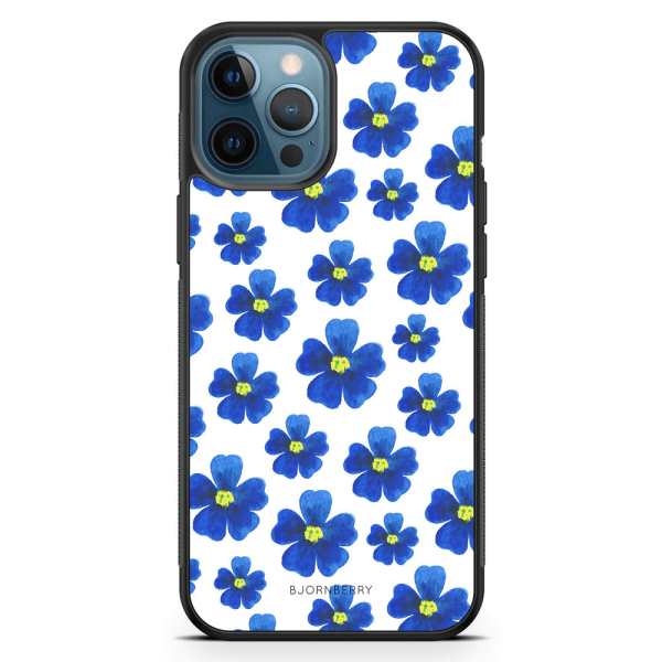 Bjornberry Hårdskal iPhone 12 Pro - Blå Blommor