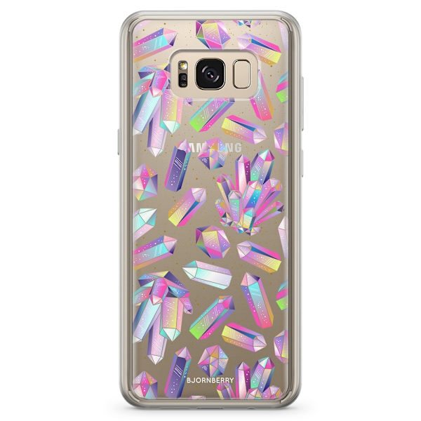 Bjornberry Skal Hybrid Samsung Galaxy S8+ - Kristaller Regnbåge