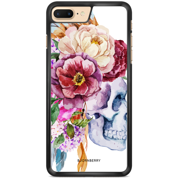 Bjornberry Skal iPhone 7 Plus - Dödskalle Blommor