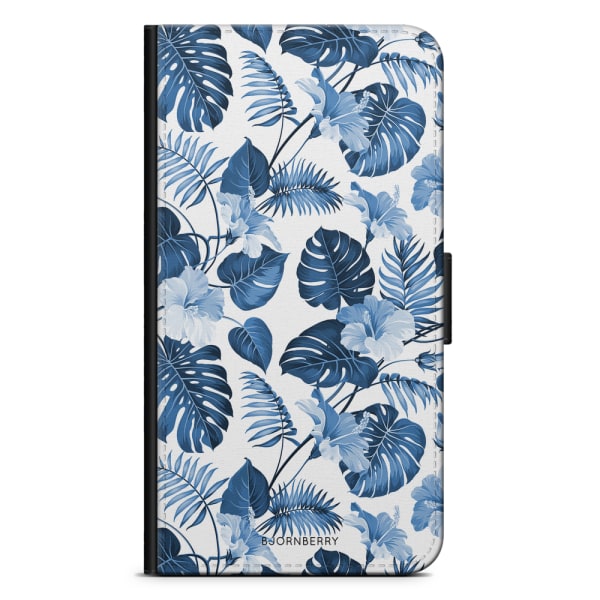 Bjornberry Plånboksfodral iPhone X / XS - Blå Blommor