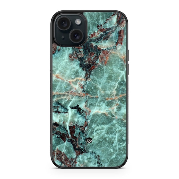 Bjornberry Skal iPhone 15 Plus - Grön Marmor