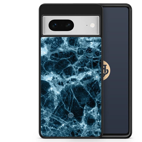 Bjornberry Skal Google Pixel 7 - Blå Marmor