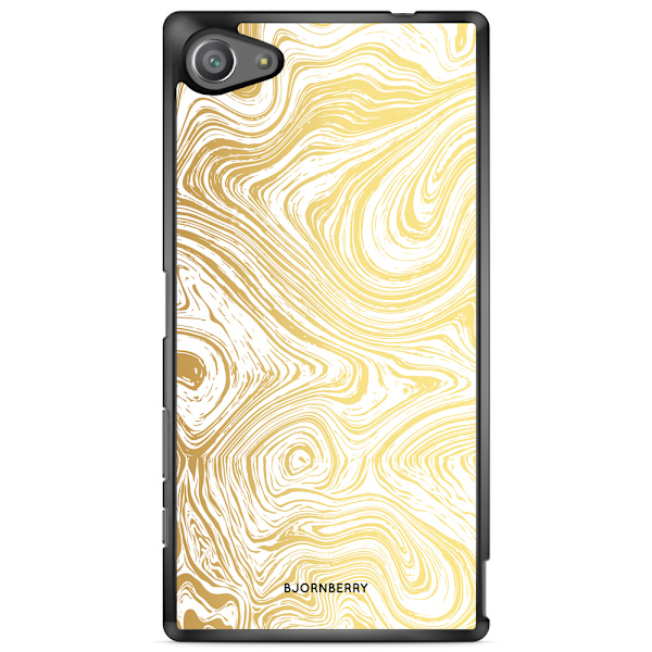 Bjornberry Skal Sony Xperia Z5 Compact - Guld Marmor