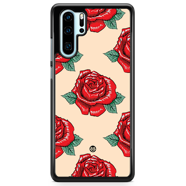 Bjornberry Hårdskal Huawei P30 Pro - Rosor Mönster