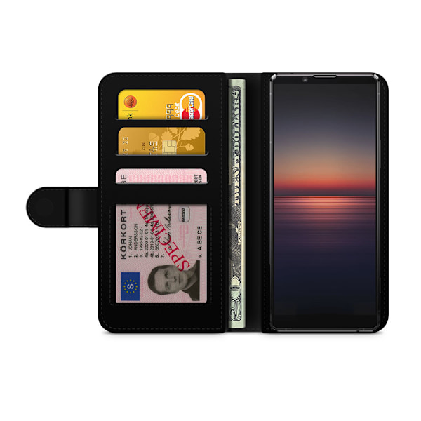 Bjornberry Fodral Sony Xperia 1 III - Lila Marmor