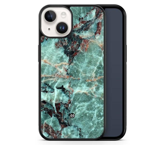 Bjornberry Skal iPhone 14 -Grön Marmor