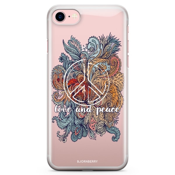 Bjornberry iPhone 7 TPU Skal - Love and peace
