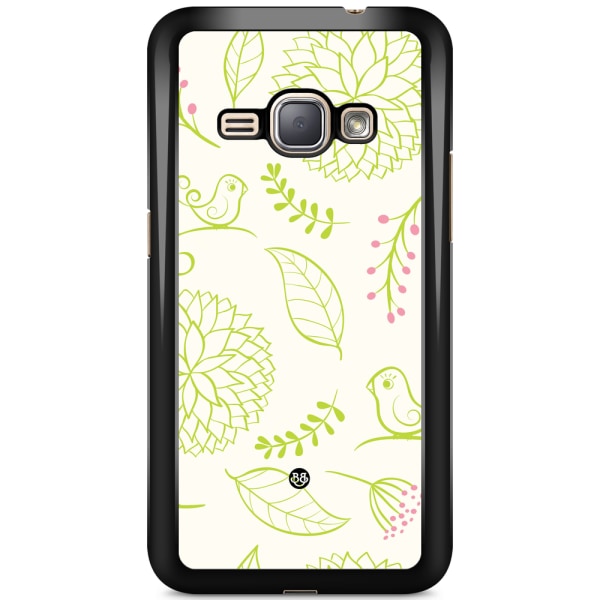 Bjornberry Skal Samsung Galaxy J1 (2016) - Blomster Grön