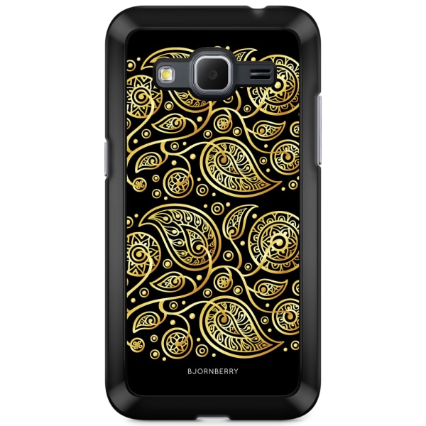 Bjornberry Skal Samsung Galaxy Core Prime - Guld Blommor