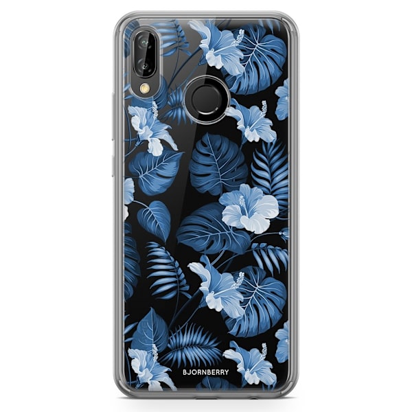 Bjornberry Hybrid Skal Huawei P20 Lite - Blå Blommor