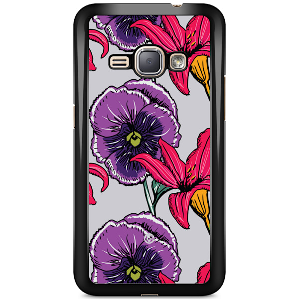 Bjornberry Skal Samsung Galaxy J1 (2016) - Lila/Cerise Blomster