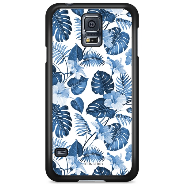 Bjornberry Skal Samsung Galaxy S5 Mini - Blå Blommor