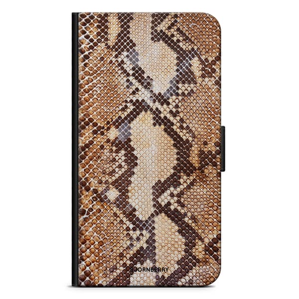 Bjornberry Plånboksfodral Huawei Mate 8 - Brun Ormskinn