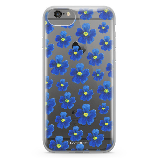 Bjornberry Skal Hybrid iPhone 6/6s - Blå Blommor