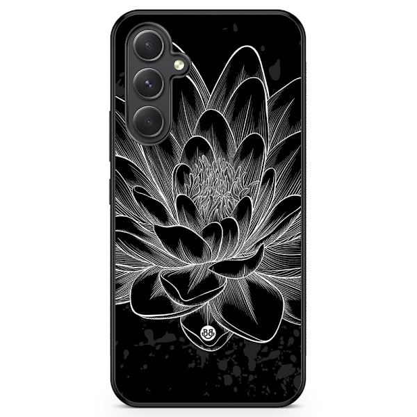 Bjornberry Skal Samsung Galaxy A54 5G -Svart/Vit Lotus
