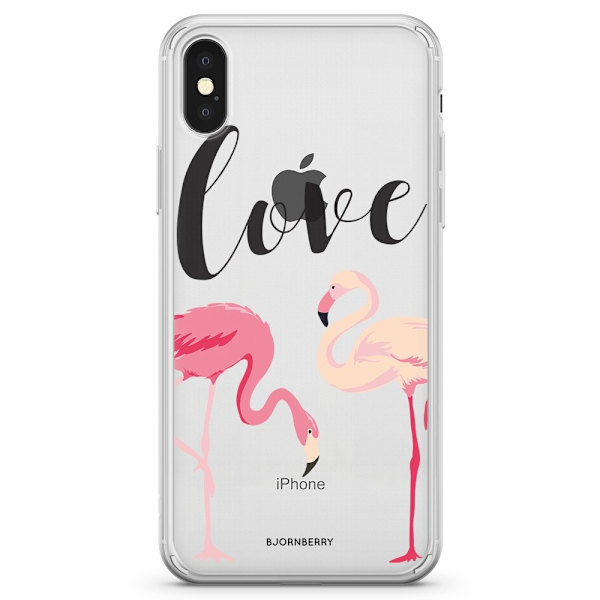 Bjornberry Skal Hybrid iPhone X / XS - Love Flamingo