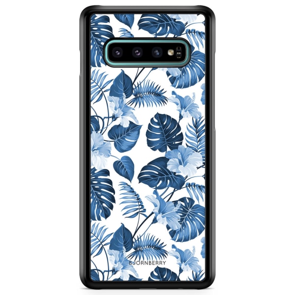 Bjornberry Skal Samsung Galaxy S10 Plus - Blå Blommor