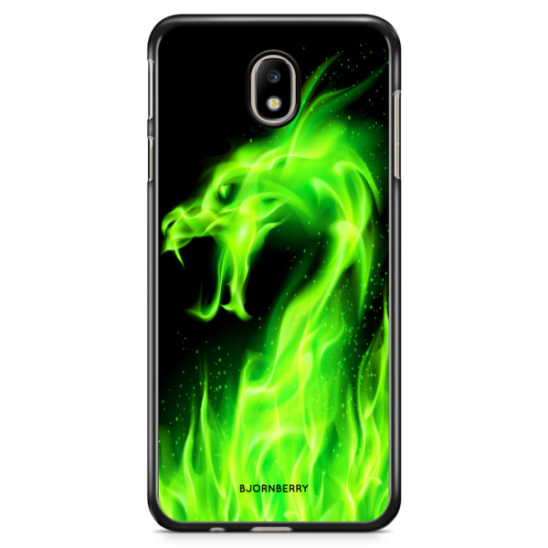 Bjornberry Skal Samsung Galaxy J3 (2017) - Grön Flames Dragon