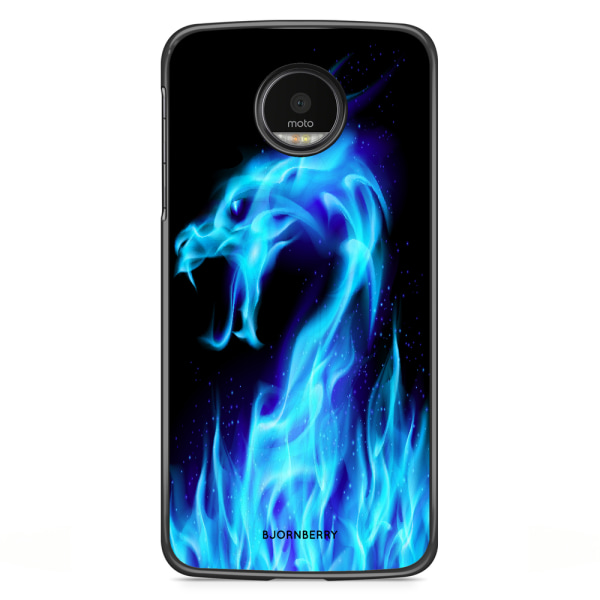 Bjornberry Skal Motorola Moto G5S Plus - Blå Flames Dragon