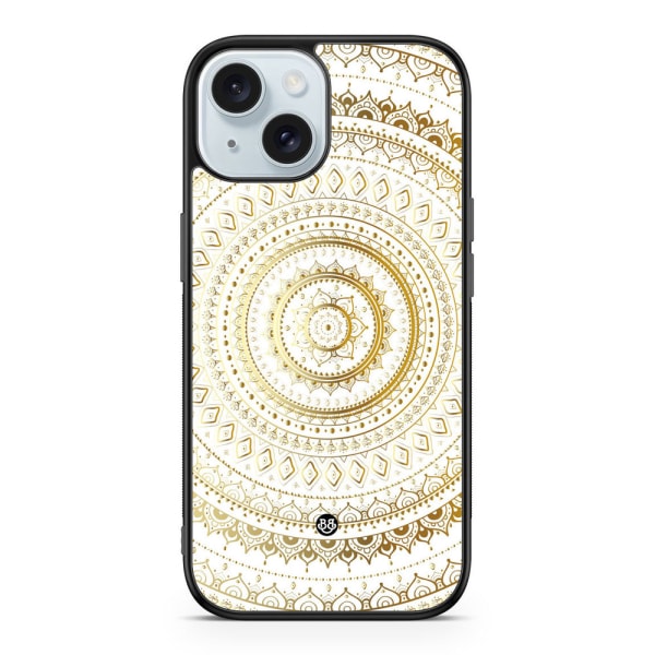 Bjornberry Skal iPhone 15 - Guld Mandala