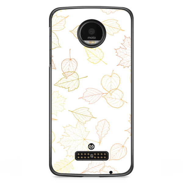 Bjornberry Skal Motorola Moto Z - Vit med Löv