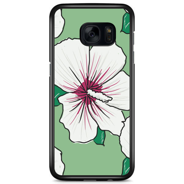 Bjornberry Skal Samsung Galaxy S7 Edge - Gräddvita Blommor