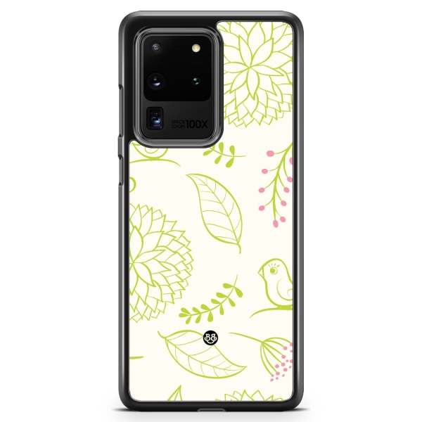 Bjornberry Skal Samsung Galaxy S20 Ultra - Blomster Grön