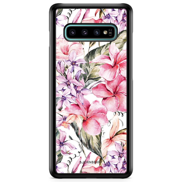 Bjornberry Skal Samsung Galaxy S10 - Vattenfärg Blommor