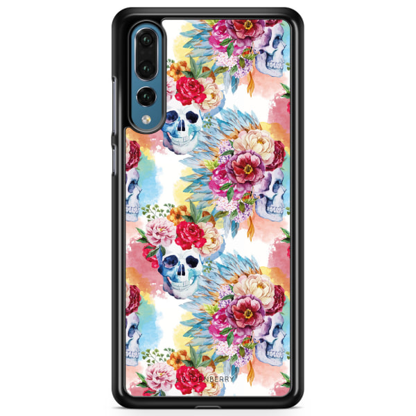 Bjornberry Skal Huawei P20 Pro - Dödskallar & Blommor