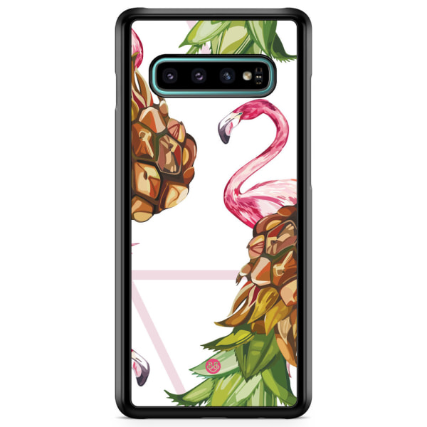 Bjornberry Skal Samsung Galaxy S10 - Ananas & Flamingo