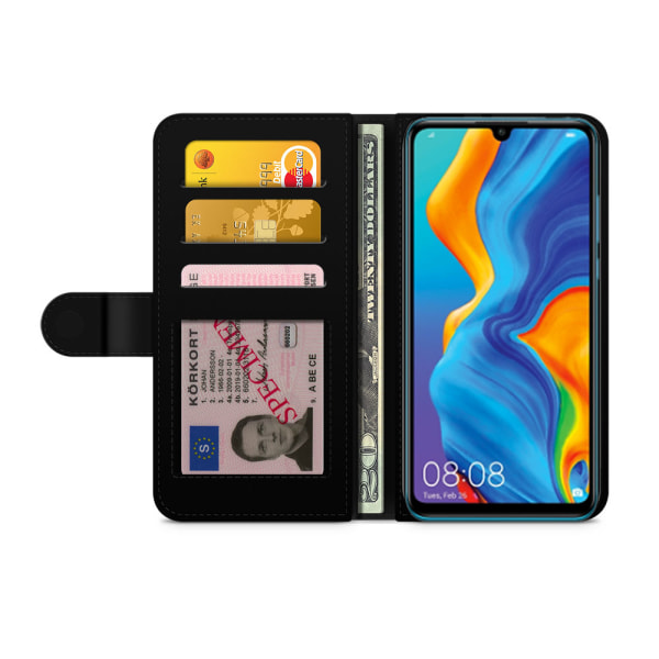 Bjornberry Plånboksfodral Huawei P30 Lite - Abstrakt Kamo