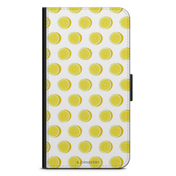 Bjornberry Plånboksfodral iPhone 13 - Citroner Vit