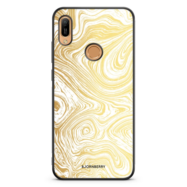 Bjornberry Skal Huawei Y6 2019 - Guld Marmor