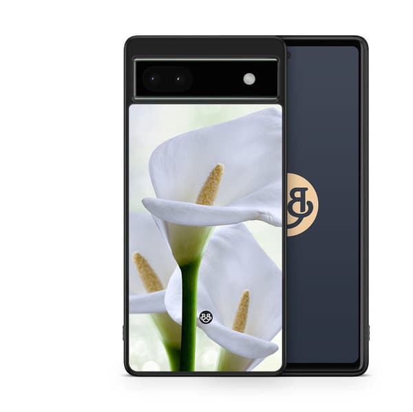 Bjornberry Skal Google Pixel 6a - Vit Blomma