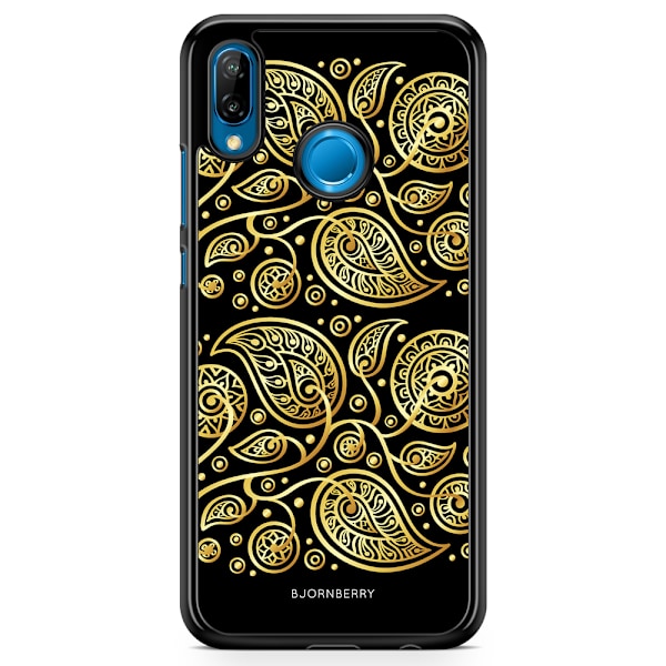 Bjornberry Skal Huawei P20 Lite - Guld Blommor