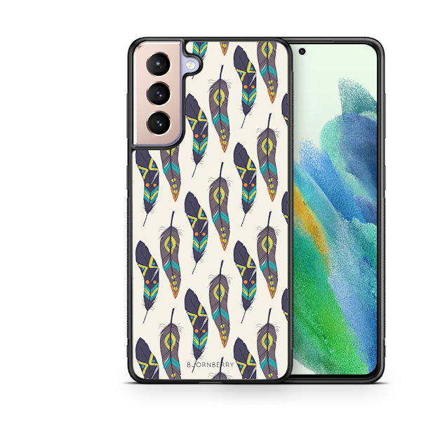 Bjornberry Skal Samsung Galaxy S21 FE 5G - Hipster Fjädrar