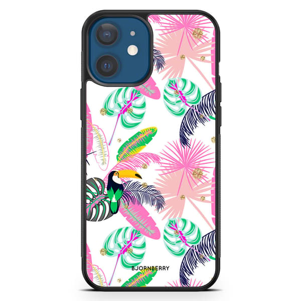 Bjornberry Hårdskal iPhone 12 - Tropical Pattern