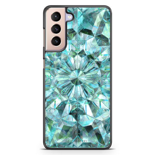 Bjornberry Skal Samsung Galaxy S21 - Gröna Kristaller