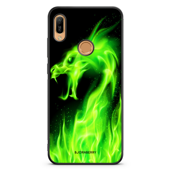 Bjornberry Skal Huawei Y6 2019 - Grön Flames Dragon