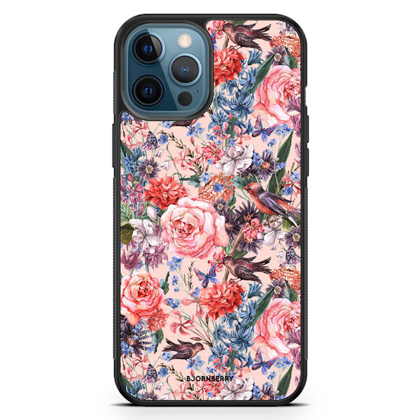 Bjornberry Hårdskal iPhone 12 Pro - Fåglar & Blommor