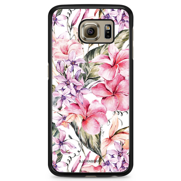 Bjornberry Skal Samsung Galaxy S6 - Vattenfärg Blommor
