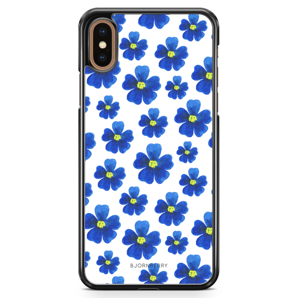 Bjornberry Skal iPhone XS Max - Blå Blommor