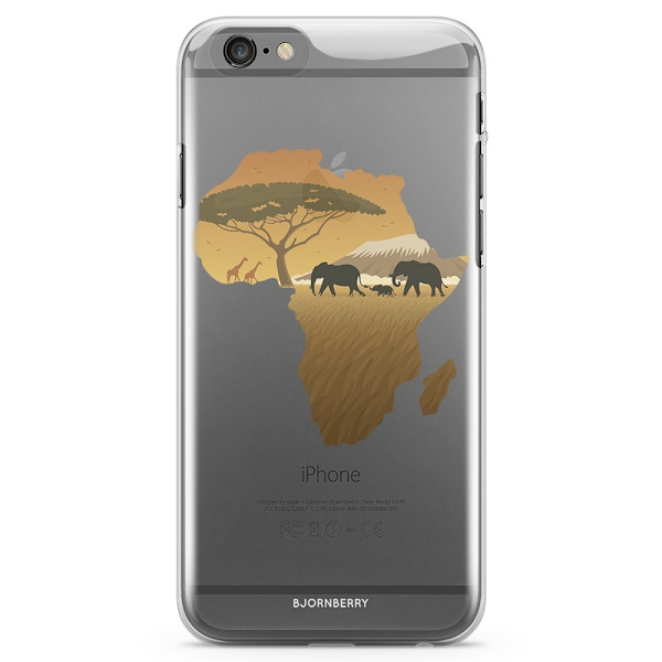 Bjornberry iPhone 6 Plus/6s Plus TPU Skal - Afrika Brun