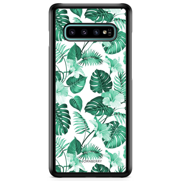 Bjornberry Skal Samsung Galaxy S10 - Blommor Turkos