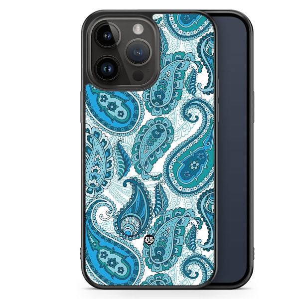 Bjornberry Skal iPhone 14 Pro Max - Blå Paisley