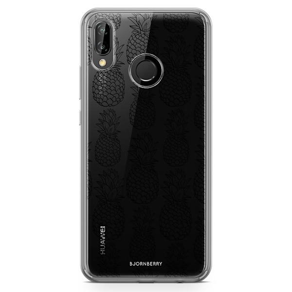 Bjornberry Hybrid Skal Huawei P20 Lite - Svart Ananas