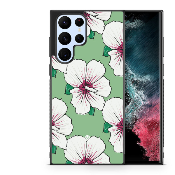 Bjornberry Skal Samsung Galaxy S22 Ultra 5G-Gräddvita Blommor