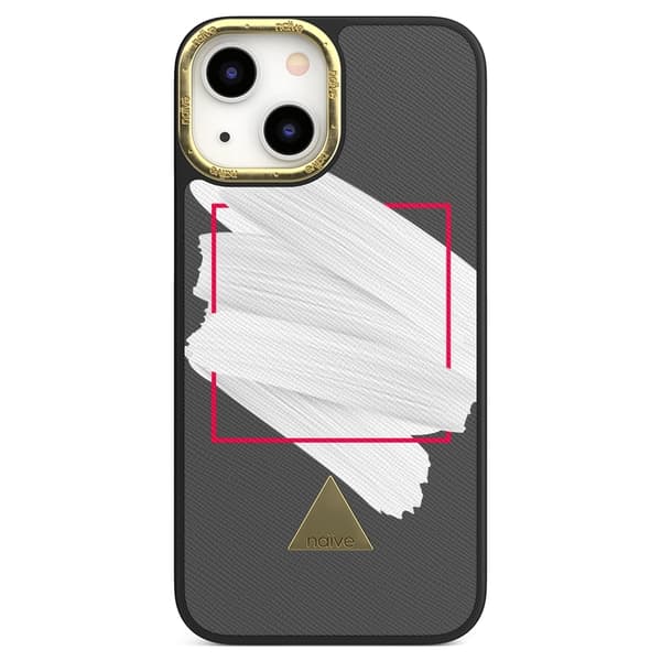 Naive iPhone 13 Mini Skal - White Brush